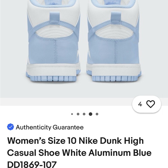 Nike Dunk High – Aluminum Blue – Size 7.5 - Picture 11 of 12